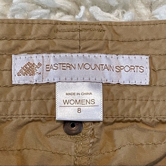 Eastern Mountain Sports Womens Size 8 Hiking Capri Pants Zipper Pockets Mustard - Picture 8 of 9
